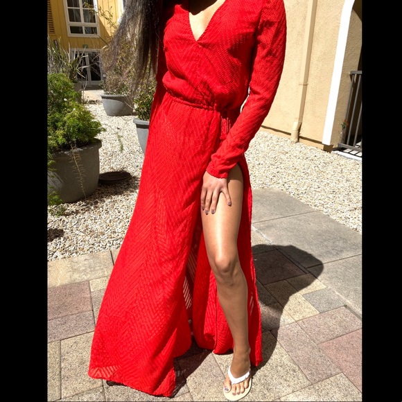 H&M red see-thru dress - Picture 2 of 3